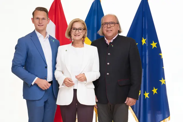 Leonard Brassat, Johanna Mikl-Leitner und Horst Pelzmann (alle ÖVP) | Foto: VPNÖ