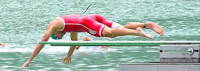 Tjebbe Kaindl im Triathloneinsatz in Thiersee. | Foto: Schwaighofer