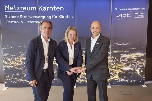 Christian Bellina (APG), Eva Tatschl-Unterberger (KNG) und Wolfgang Hafner (APG) haben heute vorgestellt, wie Netzraum Kärnten durch unser Bundesland verlaufen wird. | Foto: Johannes Puch