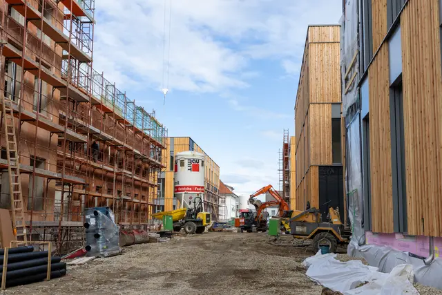 Die Bauarbeiten schreiten zügig voran. | Foto: Landesholding Burgenland