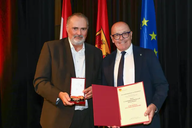 Georg Rosner wurde ebenfalls das Komturkreuz des Landes verleihen.  | Foto: Landesmedienservice Burgenland
