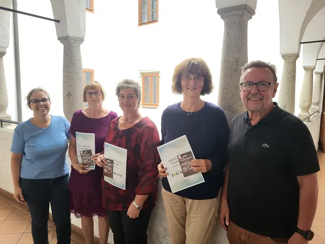 Von links nach rechts: Britta Gegenleitner, Hildegard Pitscheneder, Margarete Lautner, Hannelore Pucher und Helmut Schopf.  | Foto: Britta Gegenleitner