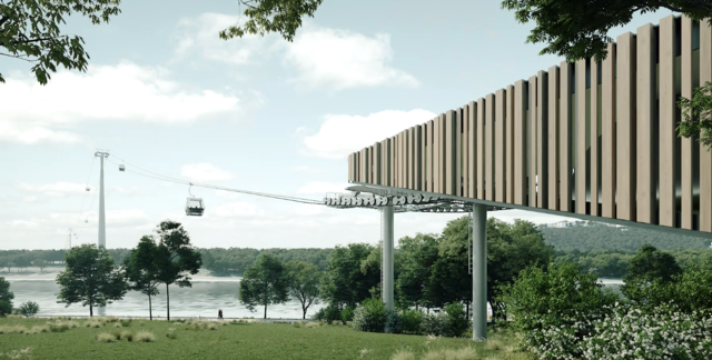 Die Genial Tourismus- &amp; Projektentwicklung GmbH (GTP) plant eine Seilbahn von Heiligenstadt über Floridsdorf auf den Kahlenberg. Doch es gibt Widerstand dagegen. | Foto: Genial Tourismus- & Projektentwicklung GmbH