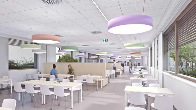 Der geplante Speisesaal. | Foto: Darstellung: ARGE INA / Architektur Consult ZT
