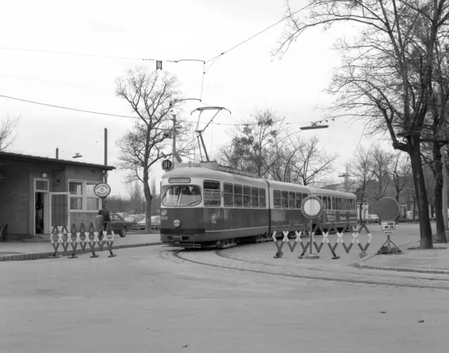Linie 81 als Sonderlinie in der Messeschleife Prater mit Type E1-c3 im März 1987. (Archiv) | Foto: Wiener Linien