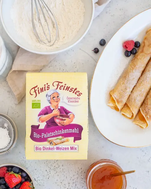 News aus der Schwechater Mühle: Ab sofort gibt es ein Bio-Palatschinkenmehl. | Foto: Fini's Feinstes