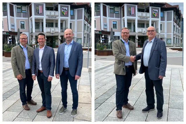 Generationenwechsel bei der ÖVP Bad Goisern – linkes Foto: Leitner, Peer, Putz / rechtes Foto: Leitner, Held. | Foto: ÖVP Bad Goisern