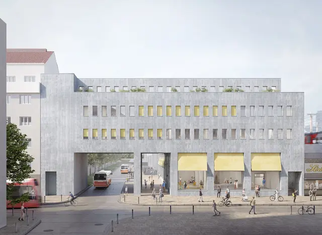 Das Zoom Kindermuseum in Floridsdorf verzögert sich und soll erst im Herbst 2028 seine Pforten öffnen (Visualisierung).
 | Foto: Studi. Oken / K U E H N M A L V E Z Z I Architects für ARWAG