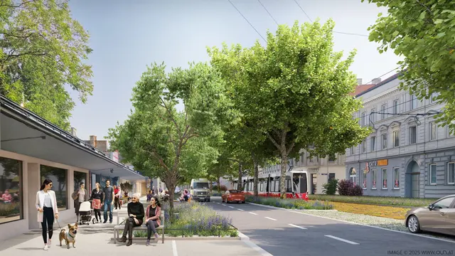 So soll die neue Simmeringer Hauptstraße aussehen. | Foto: 2025 www.OLN.at