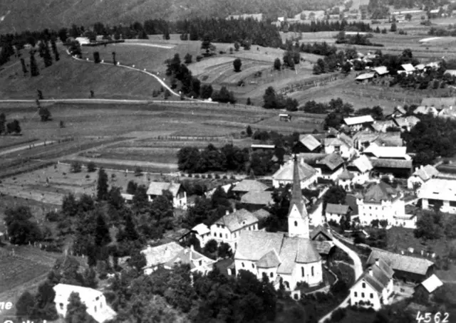 St. Stefan und Kalvarienberg - Fliegeraufnahme, wahrscheinlich vor 1940. | Foto: Pfarrarchiv
