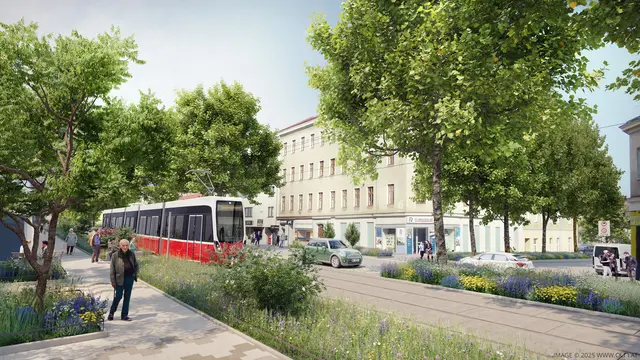 So soll die neue Simmeringer Hauptstraße aussehen. | Foto: 2025 www.OLN.at
