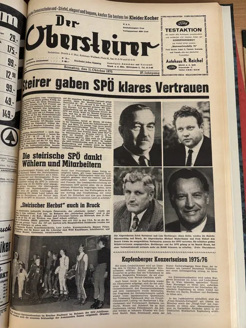 Der Obersteirer, Ausgabe vom 11. September 1975. | Foto: MeinBezirk/Angelika Kern