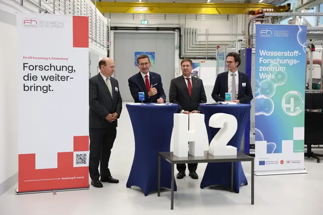 Feierliche Eröffnung des neuen Forschungszentrums für Wasserstoff der FH im Welser Stadtteil Pernau. | Foto: Land OÖ/Daniela Sternberger