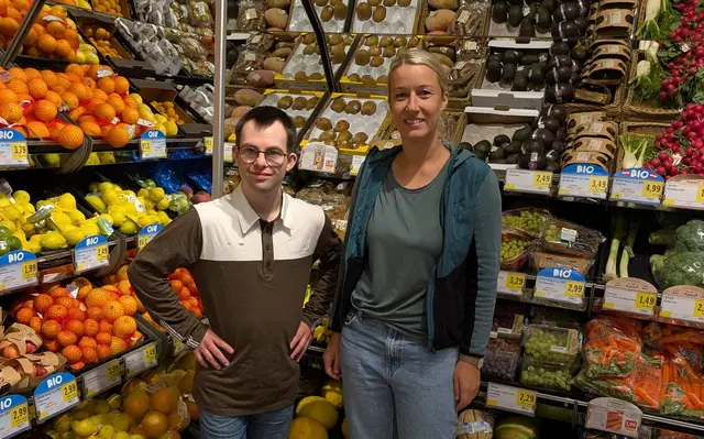 Doreen Anderl und Andreas. | Foto: Caritas
