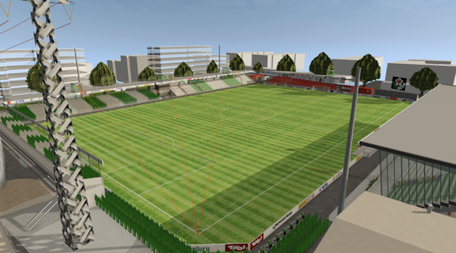 Der Baustart ist für Frühjahr 2026 vorgesehen. Bei einer geplanten Bauzeit von vier bis fünf Monaten soll die Rückkehr ins Gernot Langes Stadion im dritten Quartal 2026 erfolgen.  | Foto: WSG Tirol