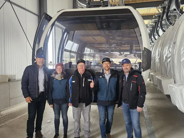 Michael Schnellbach (Stadtpark Mannheim), Nadine Haas (Doppelmayr), Andreas Kleinheinz, Martin Ladner (beide Bergbahnen) und Andreas Jäger (TVB Paznaun-Ischgl | Foto: Thomas Seelos