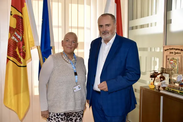 Die ehemalige ÖVP-Gesundheits- und Familienministerin Andrea Kdolsky mit Landeshauptmann Hans Peter Doskozil (SPÖ) | Foto: Stefan Schneider