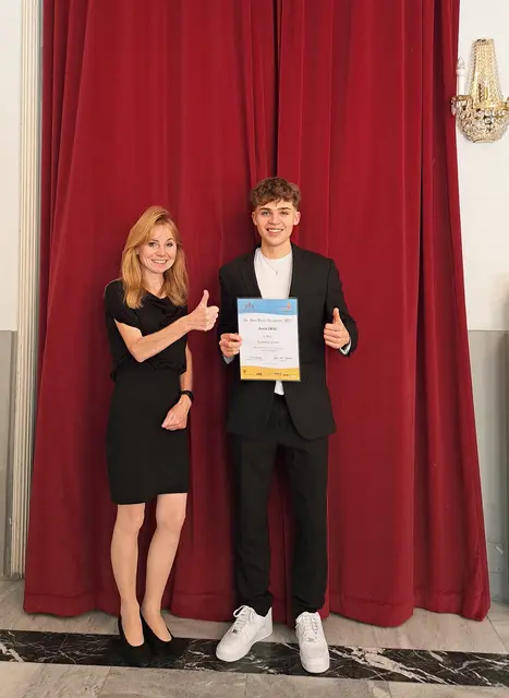 Im Juni hatte Zwigl auch den Hauptpreis der Gesellschaft Österreichischer Chemiker (GÖCH) für die beste umweltchemische Arbeit gewonnen.  | Foto: Europagymnasium Leoben