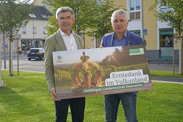 Franz Fartek und Josef Uller feiern Erntedank | Foto: ÖVP Südoststeiermark
