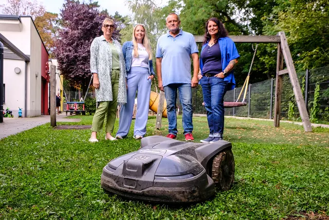 Der erste Roboter wurde im Sommer in der Kinderkrippe in Betrieb genommen.  | Foto: Gemeinde Bruckneudorf