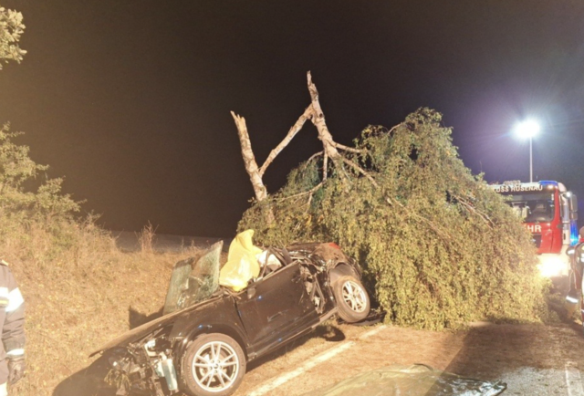 Zu einem katastrophalen Unfall kam es auf der L71 bei Jagenbach. | Foto: FF Jagenbach