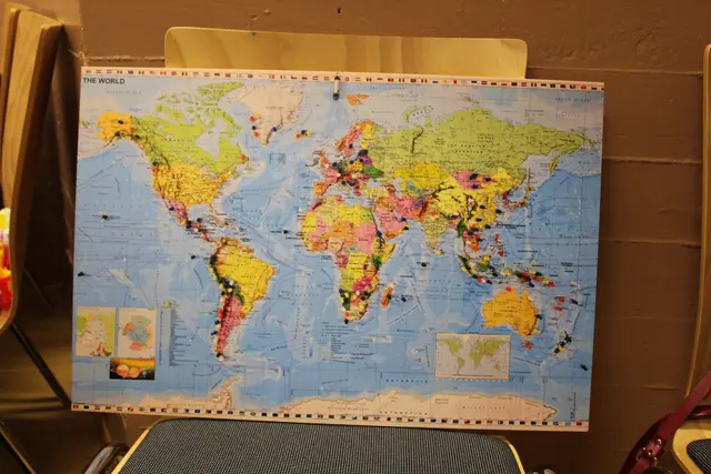 Eine Weltkarte mit den Ländern, die Priska Wildauer bereits besucht hat.