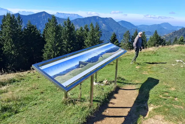 Berge über Berge und die Namen stehen
ALLE auf dieser schönen Hinweistafel.