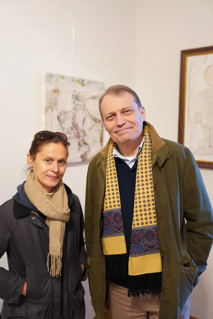 Martina Pichler besuchte die Vernissage mit ihrem Alfred.