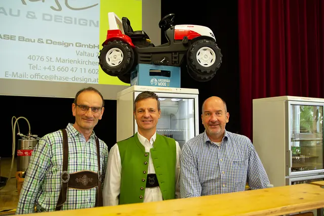Bei der Schank: Herbert, Gerhard und Peter