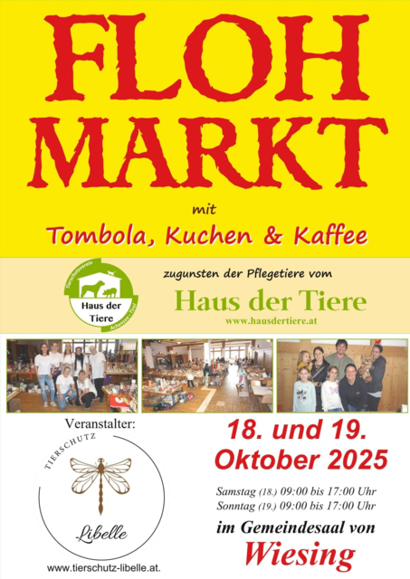 Der nächste Flohmarkt findet am 18. und 19. Oktober in Wiesing statt.  | Foto: Tierschutz Libelle
