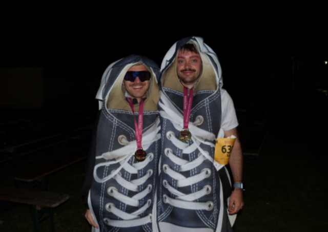 Doppelt geschnürt hält besser, die wohl flottesten Schuhe des Blaufränkischlandes durchflogen den Marathon blitzschnell! | Foto: Vanessa Wittmann