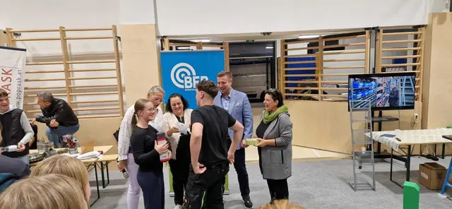 Beim Job-Dating gab es viel zu bestaunen und auch zu lachen. | Foto: Mittelschule Eibiswald