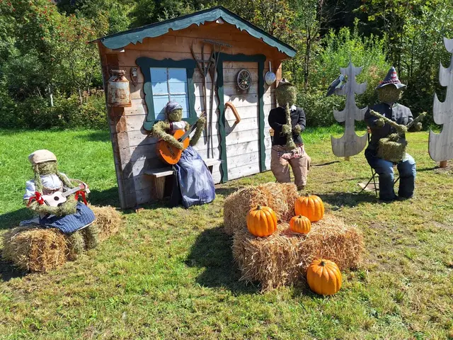 Die Musiker-Gruppe bildet nur einen Teil der schönen Bauernherbst-Ortseinfahrt von Wagrain. | Foto: Josef Rettenwender
