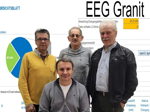 Die Verantwortlichen zeehen erste Bilanz: Kassier Gerhard Wanko, Obmann Anton Dietrich, Kassier-Stv. Rudolf Dangl und Schirftführer Gottfried Eggenhofer (v.l.) | Foto: EEG Granit