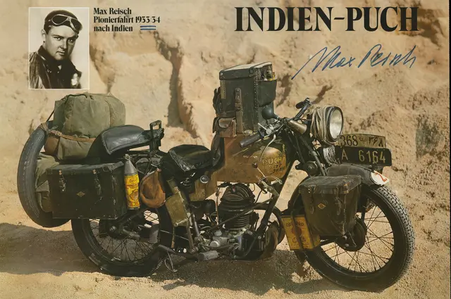 Bild von der Puch Maschine auf Reisch seiner Indienreise | Foto: Archiv Max Reisch