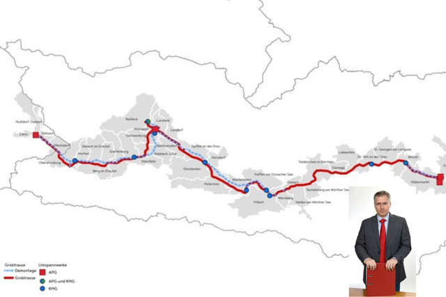 Die Grobtrasse wurde vorgestellt, jetzt starten Infomessen mit Gemeinden, Bürgern und Grundeigentümern sowie der Öffentlichkeit. Im Fuchspalast St. Veit für Liebenfels, St. Veit und St. Georgen am 15. Oktober, in Völkermarkt für Brückl am 16. Oktober – jeweils von 16 bis 20 Uhr. | Foto: apg.at, FritzPress