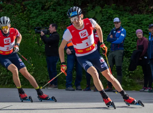 Stefan Rettenegger auf dem Weg zum Titel. | Foto: Derganc/Ski Austria