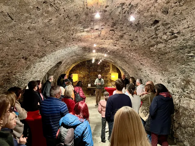 Besucht wurden unter anderem die faszinierende Krypta der Frauenkirche, das Alte Stadtspital mit dem Sitzungssaal der Weinritter sowie das Kellergewölbe im Hotel Tiefenbrunner. | Foto: alpinguin