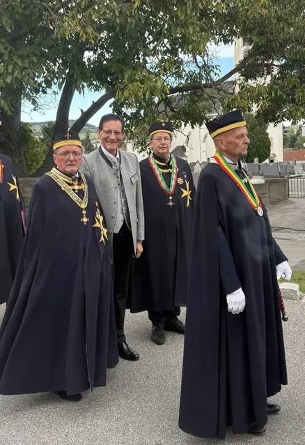 Hans Giefing, Gerald Hüller, Werner Zechmeister und Ferdinand Schütz. | Foto: Weinritterorden