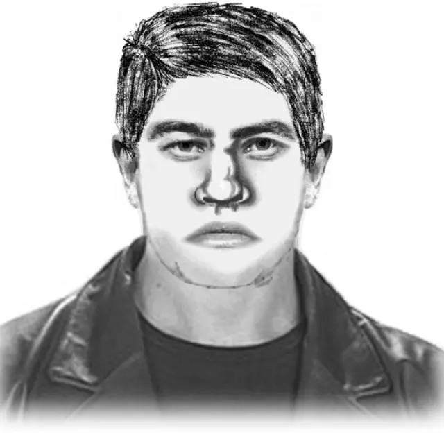 Der bislang unbekannten Täters ist männlich, hat eine beleibte Statur, etwa 172–178 cm groß, dunkle kurze Haare, gebräunter Teint, große Nase und anliegende Ohren, sprach in ausländischer Sprache, bekleidet mit einer schwarzen Bomberjacke in Lederoptik und einer dunklen Jeans. | Foto: Phantombild: LPD NÖ