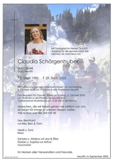 Claudia Schörgenhuber, 43 Jahre | Foto: Bestattung Thaller