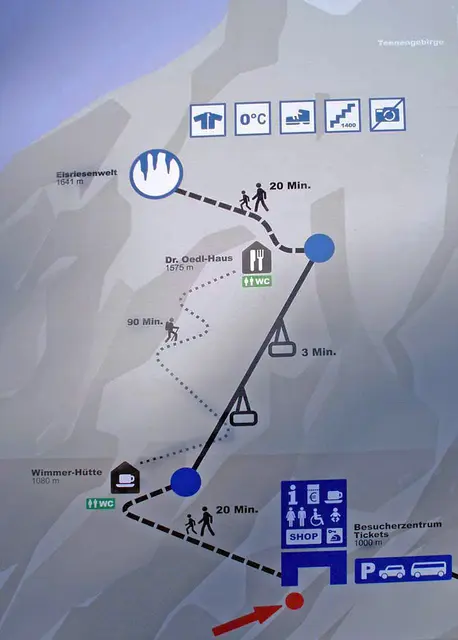 Bild # 2811: vor dem Besucherzentrum findet man diese Tafel zur Orientierung. | Foto: © by Ing. Günter Kramarcsik