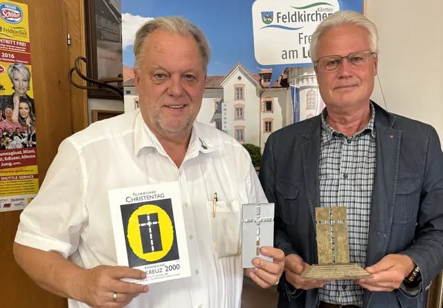 Bürgermeister Martin Treffner (l.) und Kulturreferent Stadtrat Herwig Engl. | Foto: MeinBezirk/Isabella Friessnegg