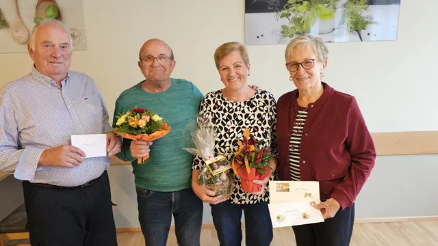 Emmerich Amböck, Franz und Gertraud Maier sowie Inge Kapeller (v.l.) | Foto: Pensionistenverband Vitis