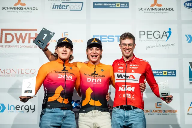 Josef Dirnbauer (Mitte) siegte vor Marvin Hammerschmid (li.) und Fabian Steininger (re.). | Foto: Schwingshandl