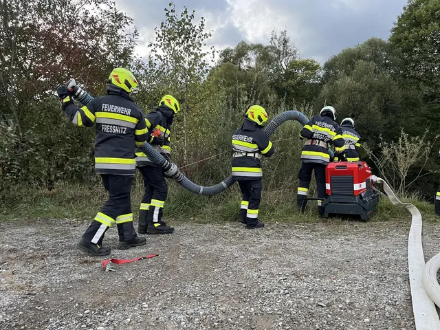 Die Übung erforderte eine konzentrierte Zusammenarbeit. | Foto: BFVMZ