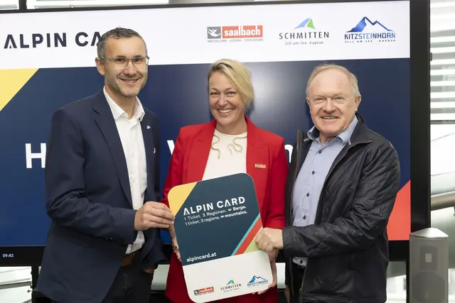 Thomas Maierhofer, Vorstand der Gletscherbahnen Kaprun AG, Isabella Dschulnigg-Geissler, Geschäftsführerin der Saalbacher Bergbahnen GmbH, Erich Egger, Vorstand der Schmittenhöhebahn AG | Foto: Andreas Kolarik