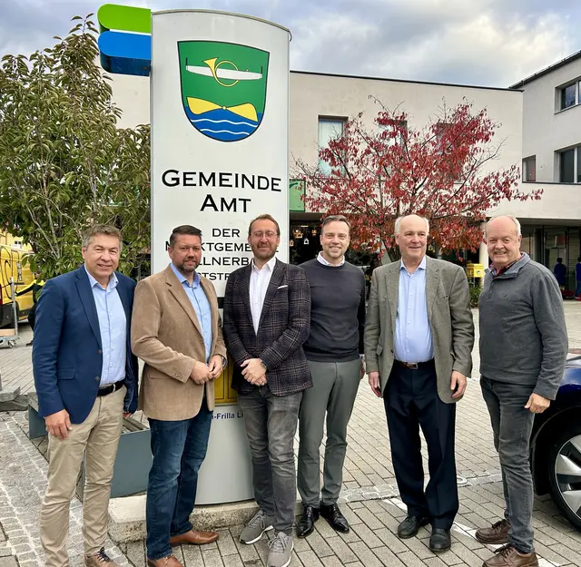 Für lokale Stromerzeugung: Hannes Horacek, Paul Porteder, Stefan Pomper, Alexander Oswald, Burkhart Feurstein, Anton Hechtl | Foto: VP Tullnerbach