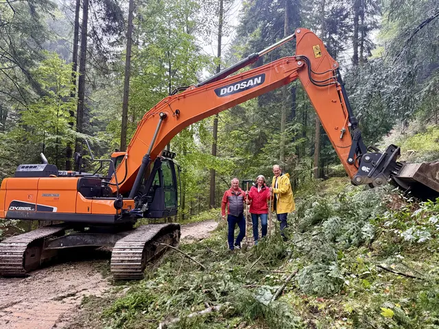 Spatenstich für neue Radweg- und Wanderverbindung zwischen Langkampfen und Thiersee. | Foto: (C) Gemeinde Thiersee