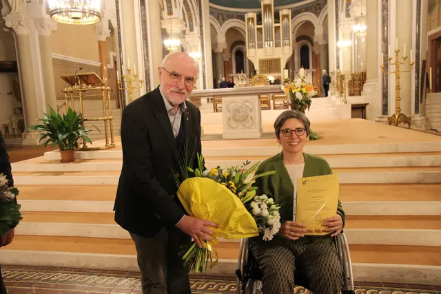 Rektor P. Franz Pilz SVD mit Angela Amodio. | Foto: Steyler Missionare